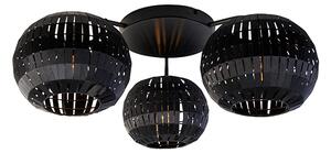 Modern taklampa svart 3-ljus - Zoë