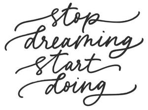 Illustration Stop dreaming start doing vector calligraphy, Asya_mix