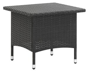 Trädgårdsbord svart 50x50x47 cm konstrotting - Svart