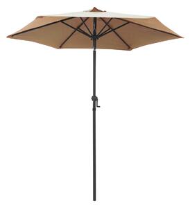 Parasoll taupe 200x211 cm aluminium - Brun