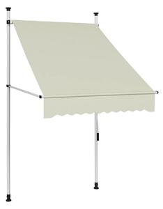 Markis manuellt infällbar 100 cm gräddvit - Vit