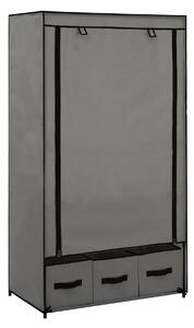 Garderob grå 87x49x159 cm tyg - Grå