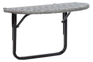 Balkongbord grå 60x60x40 cm konstrotting - Grå