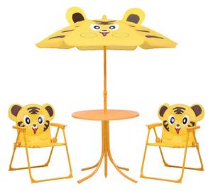CafÃ©set för barn med parasoll 3 delar gul - Gul