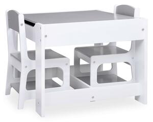 Barnbord med 2 stolar vit MDF - Vit