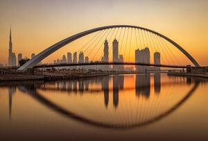 Fotografi Sunrise at the Dubai Water Canal, Mohammed Shamaa