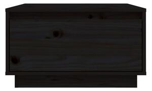 Soffbord svart 55x56x32 cm massiv furu - Svart