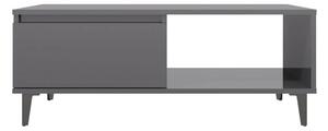 Soffbord grå högglans 90x60x35 cm spånskiva - Grå