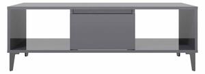 Soffbord grå högglans 103,5x60x35 cm spånskiva - Grå