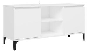 TV-bänk med metallben vit 103,5x35x50 cm - Vit