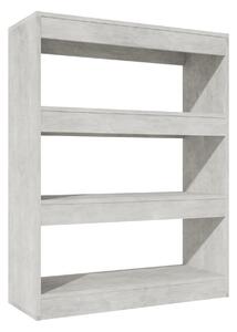 Bokhylla/Rumsavdelare betonggrå 80x30x103 cm konstruerat trä - Grå