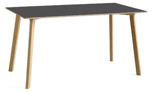 HAY - CPH Deux 210 2.0 Table Lacquered Oak Frame L140 X W75 X H73 Stone Grey Top Lacquered Beech Edge - Matbord - Ronan & Erwan Bouroullec - Grå - Trä