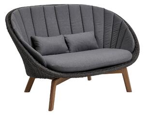 Cane-Line - Peacock 2-seater, Incl. Cushion, Grey, Grey Cane-Line Natte - Soffor utomhus - Foersom & Hiort-Lorenzen MDD