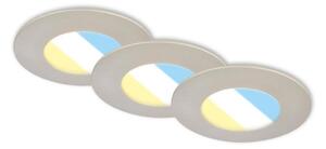 Briloner 7598032 -KIT 3x Infälld LED badrumsbelysning LED/4,9W/230V IP44 krom