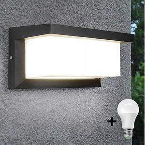 Utomhus LED belysning med glödlampa med skymningssensor NEELY 1xE27/9W/230V IP54