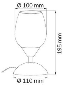 Wofi 814101640500 - Dimbar touch bordslampa FLAME 1xE14/60W/230V