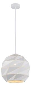 ITALUX PND-2424-1L-WH - Ljuskrona med textilsladd PALERMO 1xE27/40W/230V diameter 32 cm vit