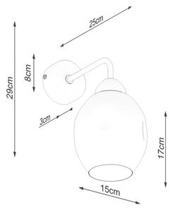 Sollux SL.1143 - Vägglampa FILLAN 1xE27/60W/230V svart