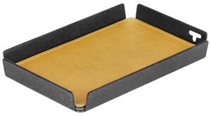 PULSIVA Bricka Merapi I; 17x11 cm (LxB); Grå/Senap; Rektangulär