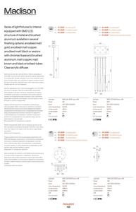 Redo 01-2046 - LED ljuskrona med textilsladd MADISON 8xLED/4W/230V guld