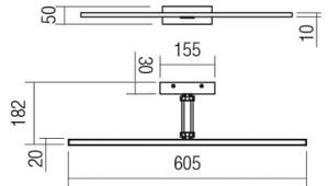 Redo 01-3462 - LED tavelbelysning LINEAR LED/8W/230V 60,5 cm CRI 92 vit