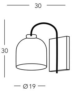 Kolarz A1352.61.G - Vägglampa NONNA 1xE27/60W/230V ek/vit/grön