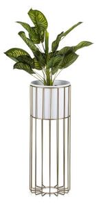 Blomkruka av metall LOFT 55x20 cm guld/vit