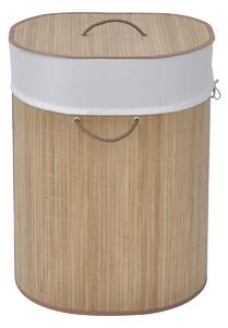 Tvättkorg i bambu oval natur - Brun