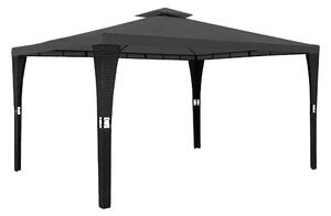 Paviljong med tak 3x4 m mörkgrå - Grå
