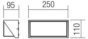 Redo 90239 -LED vägglampa för utomhusbruk SPECTRA LED/16W/230V 3000K IP54 brun