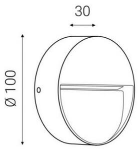 LED2 - LED Utomhus Väggbelysning STEP ON LED/3W/230V IP54