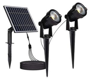 KIT 2x LED utomhus solcellslampa 2xLED/1,2W/3,7V IP65 3000K