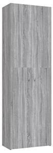 Kontorsskåp grå sonoma 60x32x190 cm konstruerat trä