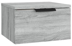 Väggmonterat sängbord grå sonoma 34x30x20 cm