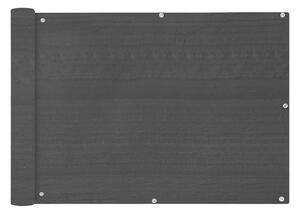 Balkongskärm HDPE 75x600 cm antracit - Grå