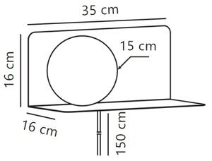 Nordlux - Vägglampa med hylla LILIBETH 1xE14/25W/230V svart