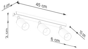 Sollux SL.1376 - Spotlight WINX 3xGU10/10W/230V svart/koppar