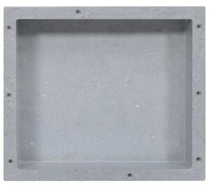 Infälld duschhylla niche matt grå 41x36x10 cm