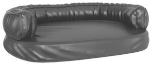 Ergonomisk hundbädd svart 88x65 cm konstläder
