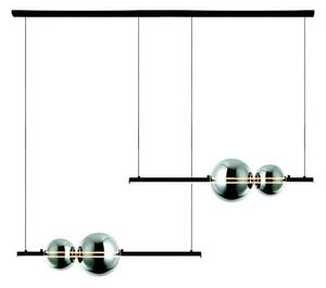 Zambelis 22234 - LED ljusreglerad ljuskrona på textilsladd LED/22W/230V svart