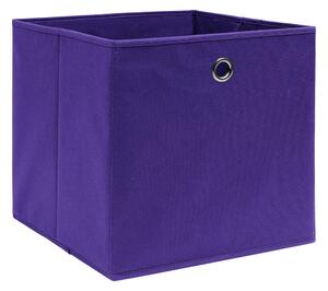 Förvaringslådor 4 st lila 32x32x32 cm tyg - Lila
