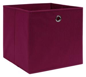Förvaringslådor 4 st mörkröd 32x32x32 cm tyg - Röd
