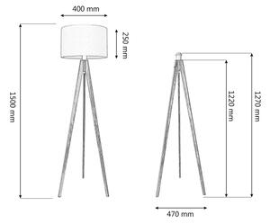 Golv lampa ALBA 1xE27/15W/230V vit/tall