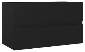 Tvättställsskåp svart 80x38,5x45 cm spånskiva