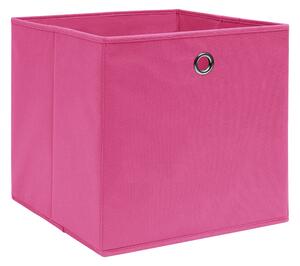 Förvaringslådor 10 st rosa 32x32x32 cm tyg - Rosa