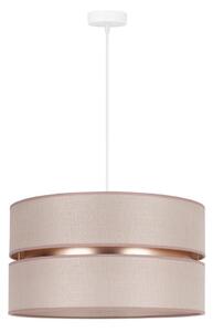 Duolla - Ljuskrona med textilsladd DUO 1xE27/15W/230V diameter 40 cm beige/guld