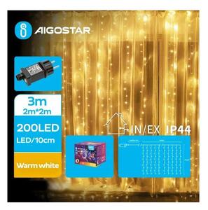 Aigostar - LED julkedja för utomhusbruk 200xLED/8 funktioner 5x2m IP44 varm vit