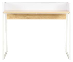 Skrivbord vit och ek 90x60x88 cm - Vit