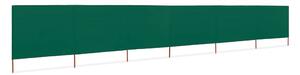 Vindskydd 6 paneler tyg 800x120 cm grön - Grön