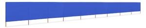 Vindskydd 9 paneler tyg 1200x80 cm azurblå - Blå